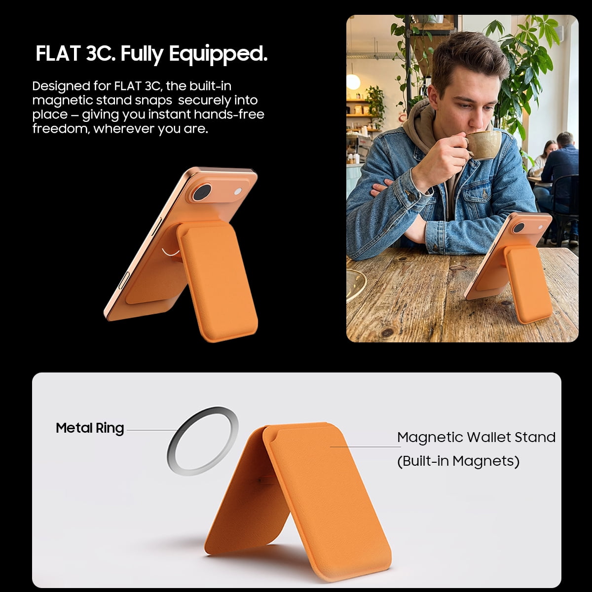 OSCAL FLAT 3C Unlocked Cell Phone,Android 16 Phone with 6.56" HD+ Display,5000mAh Battery,16(4+12)+64GB/1TB Expandable,32MP Rear Camera,IP54,DokeOS 5.0,Orange