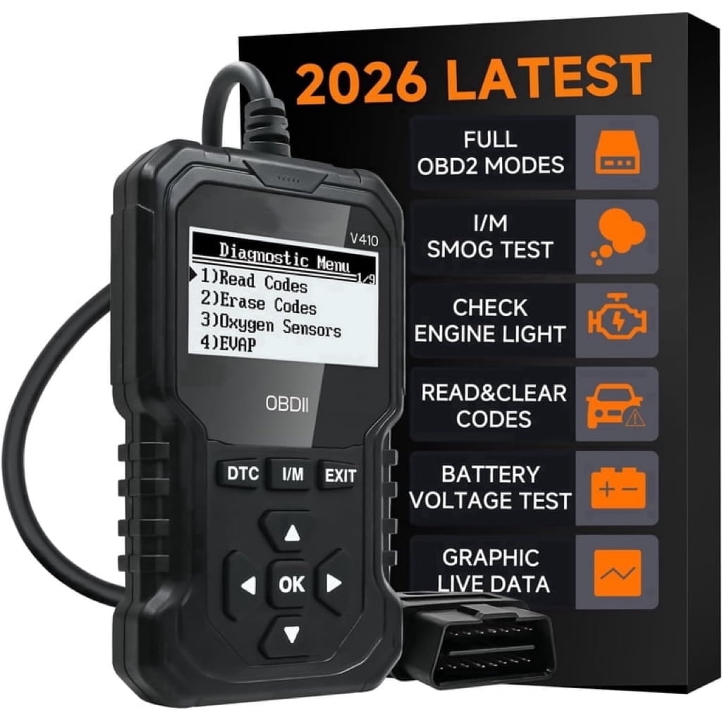 Professional OBD2 Scanner, Car Scanner Diagnostic Tool: Engine Fault Code Reader Scan Tool with Live Data/Freeze Frame for All OBDII Cars After 1996,Black