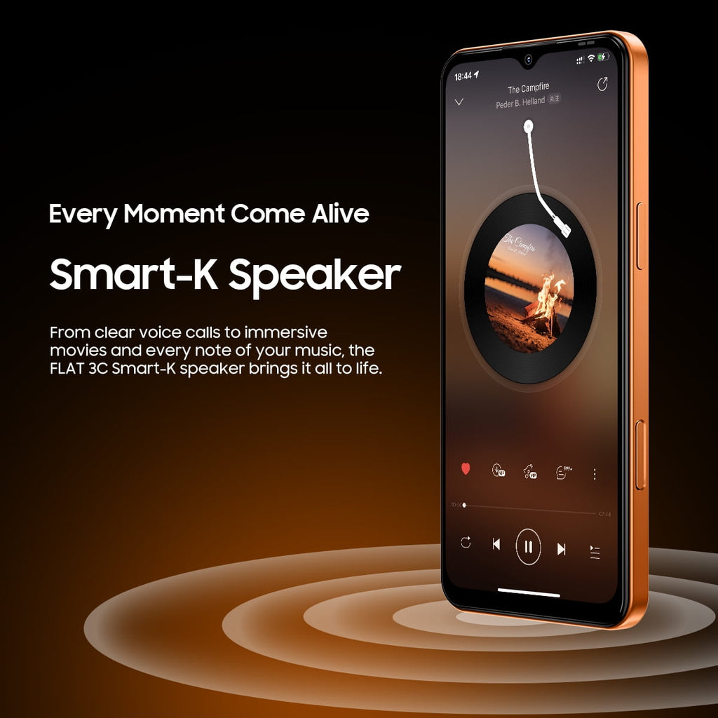 OSCAL FLAT 3C Unlocked Cell Phone,Android 16 Phone with 6.56" HD+ Display,5000mAh Battery,16(4+12)+64GB/1TB Expandable,32MP Rear Camera,IP54,DokeOS 5.0,Orange