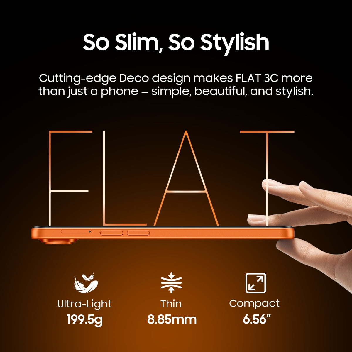 OSCAL FLAT 3C Unlocked Cell Phone,Android 16 Phone with 6.56" HD+ Display,5000mAh Battery,16(4+12)+64GB/1TB Expandable,32MP Rear Camera,IP54,DokeOS 5.0,Orange